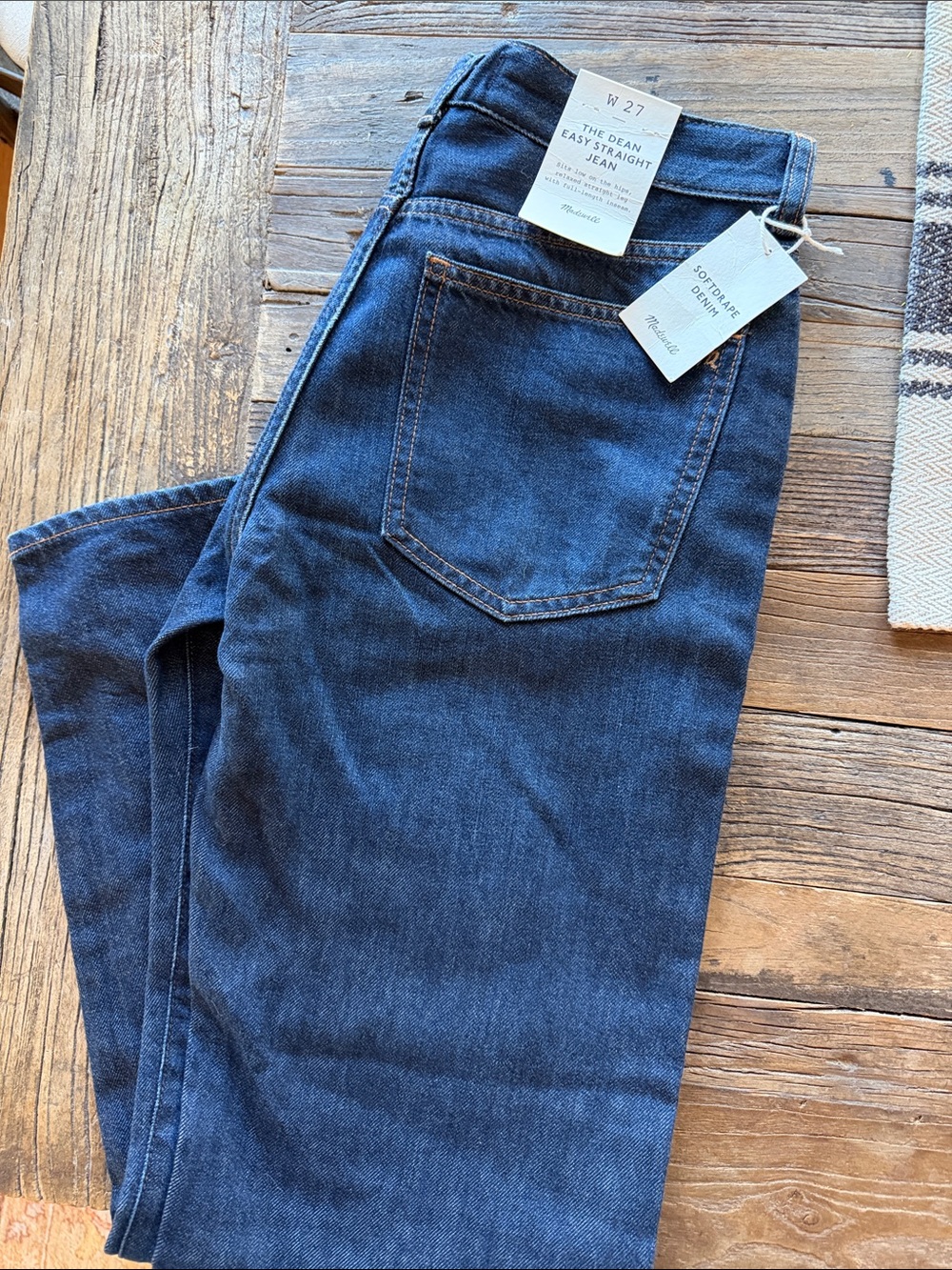 Madewell Women's Dark Blue Straight Leg Jeans